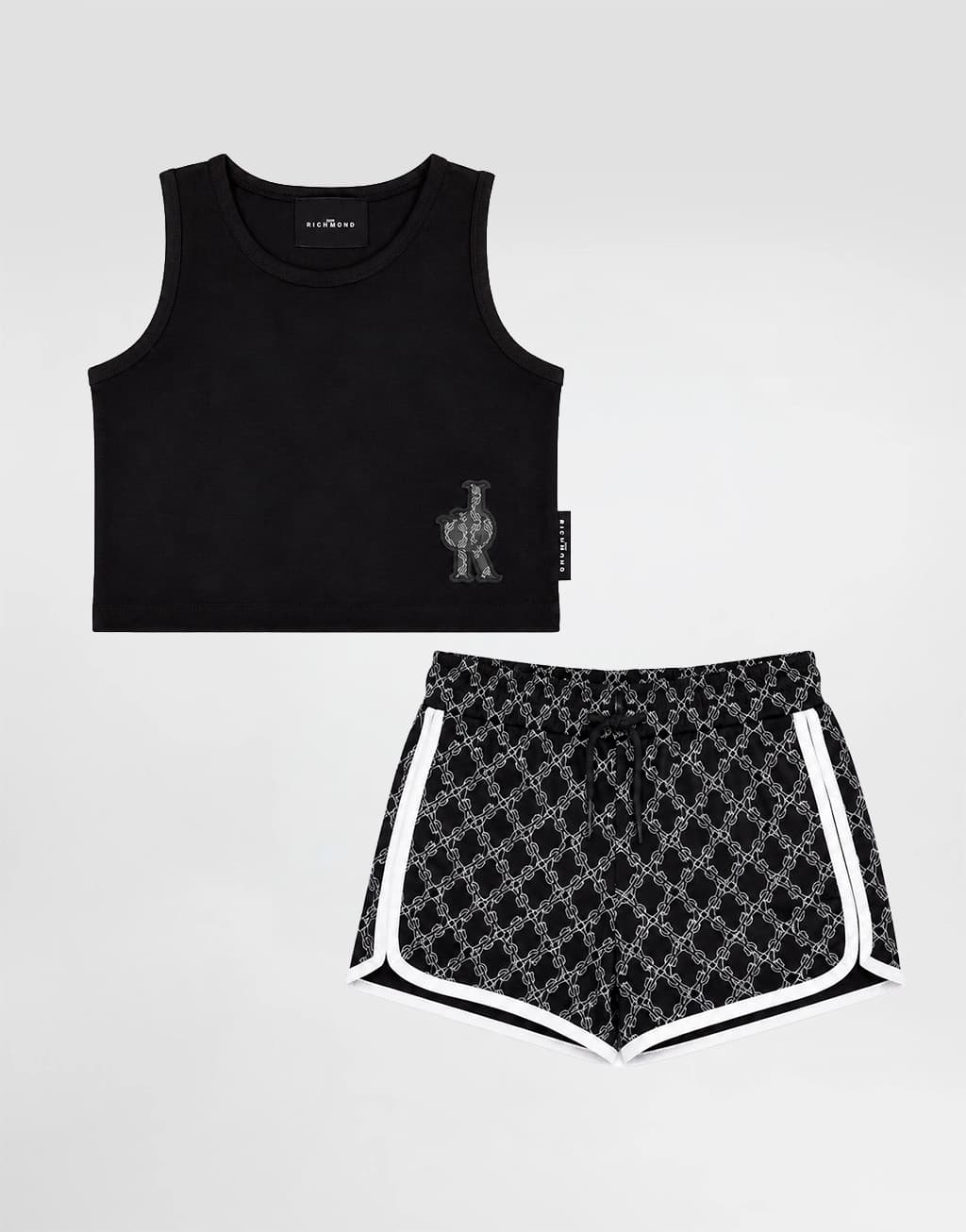 John Richmond Junior Girls' Sleeveless Crop Top and Shorts Set Hertog