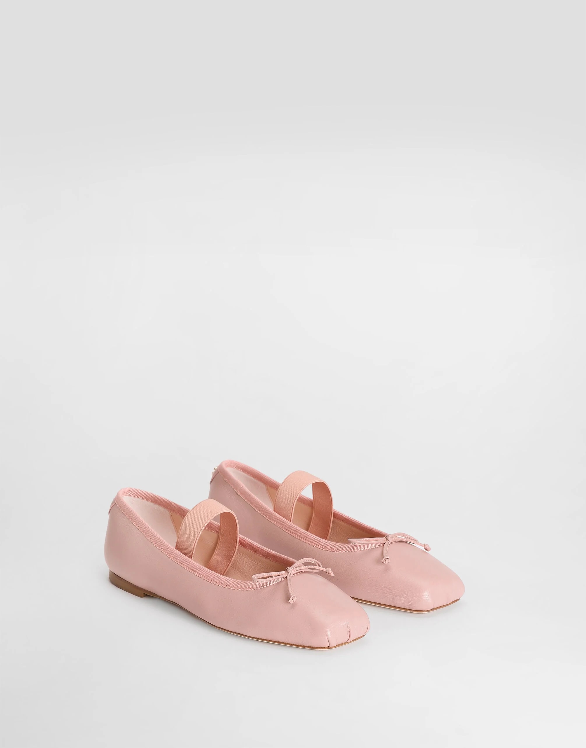 Dolce & Gabbana Kids Calfskin Ballet Flats with Ribbon Bow