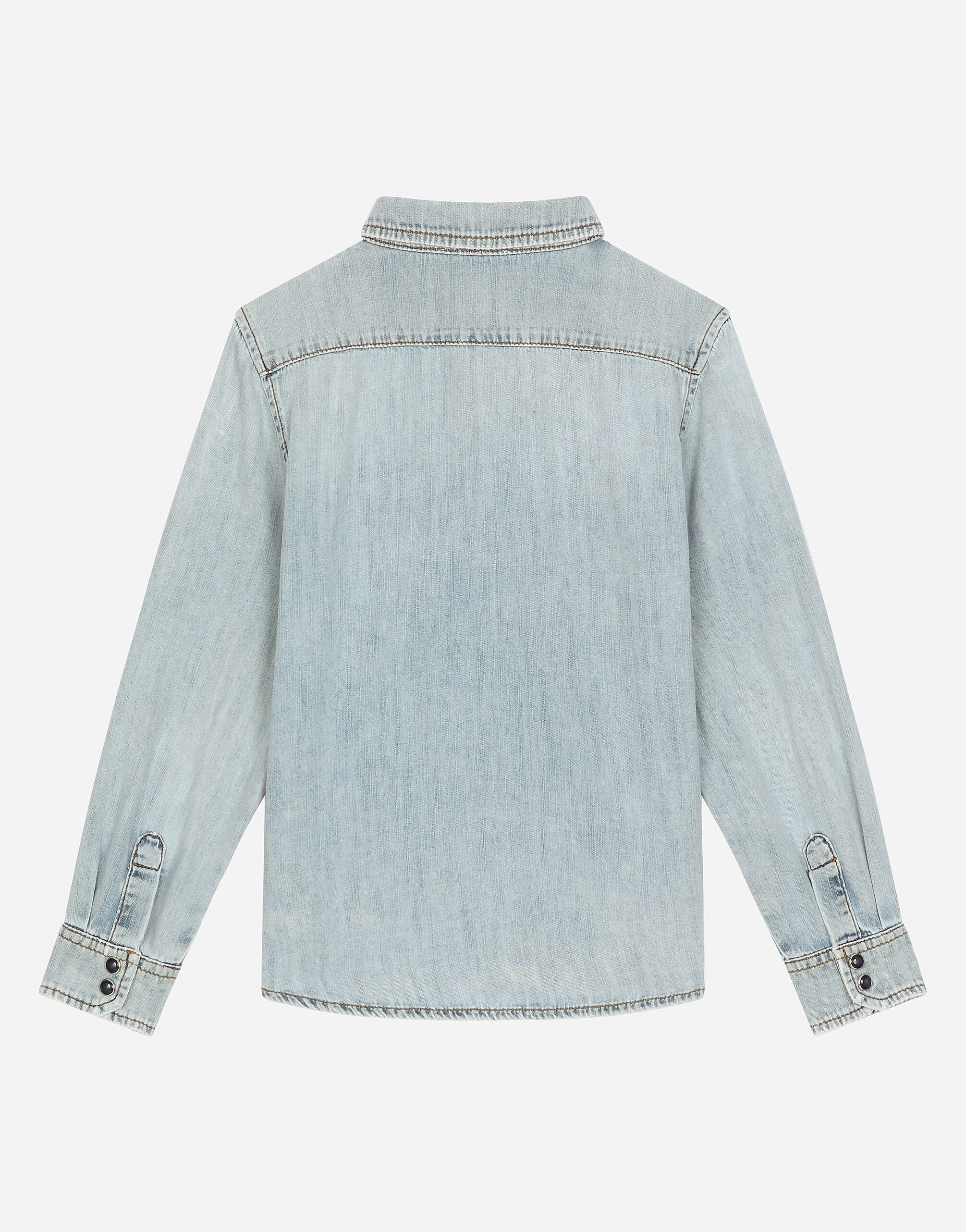 Dolce & Gabbana Kids Denim Shirt with DG Logo