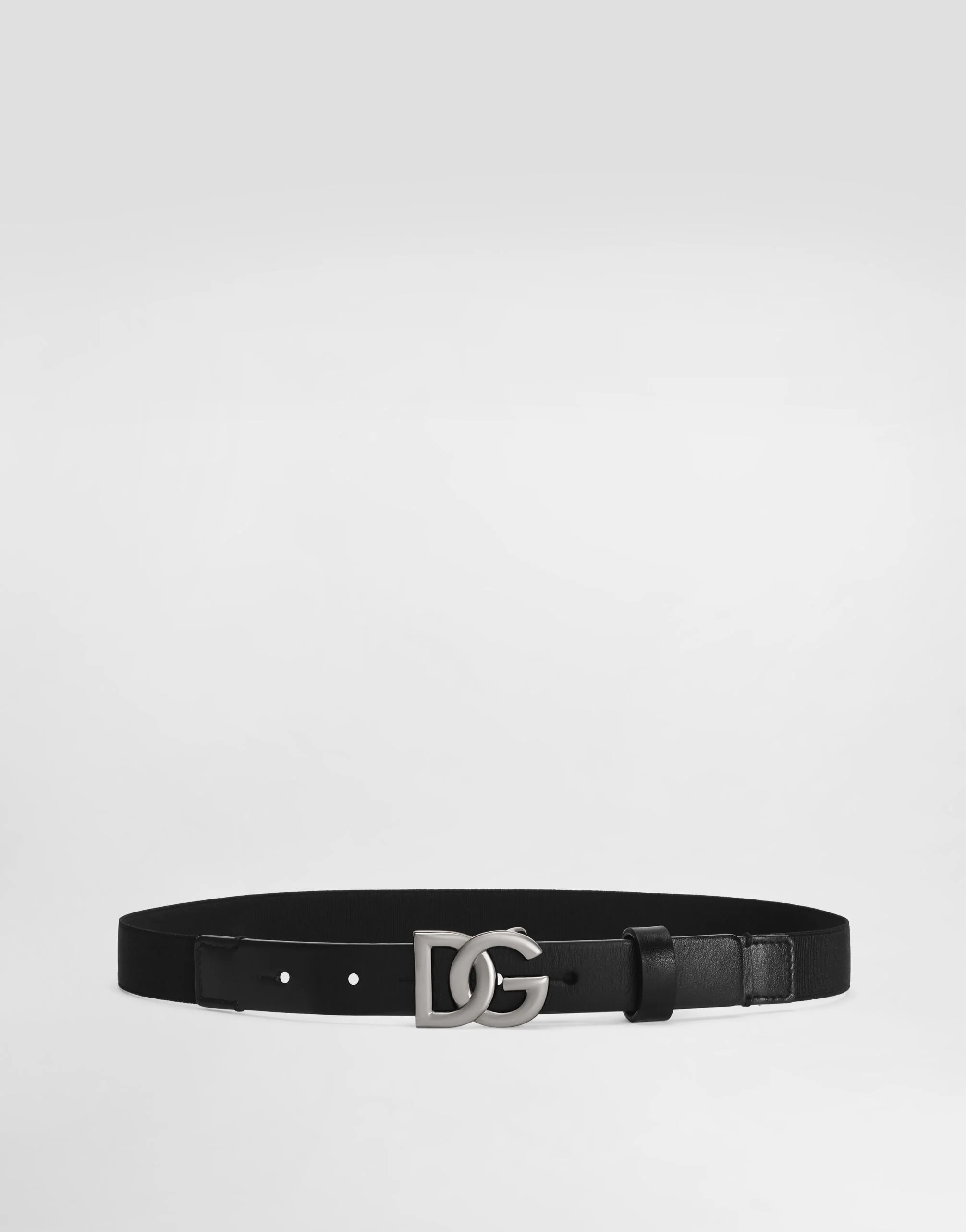 Dolce & Gabbana Kids Belt with DG Crossed Logo Buckle