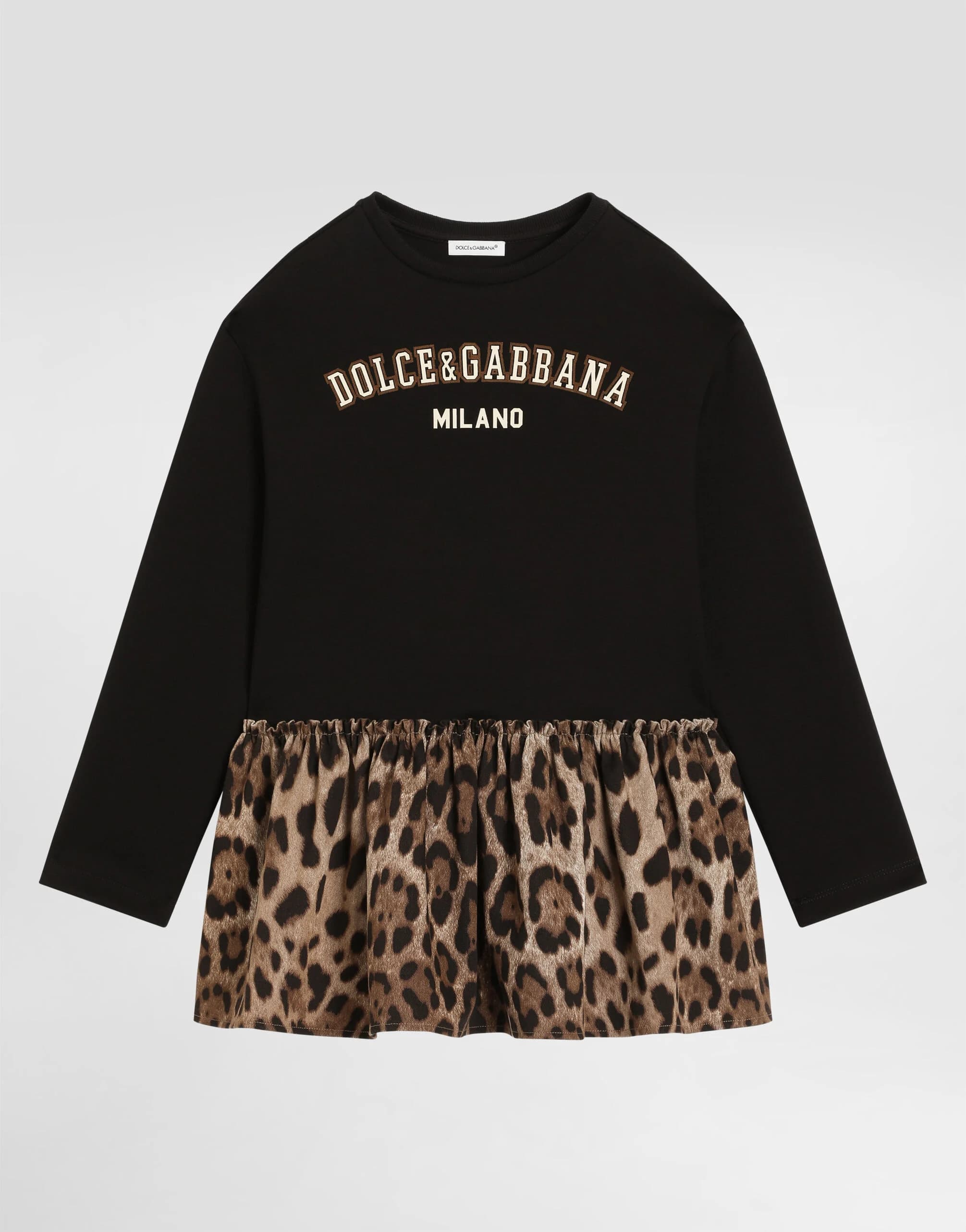 Dolce & Gabbana Kids Cotton Dress with DG Logo