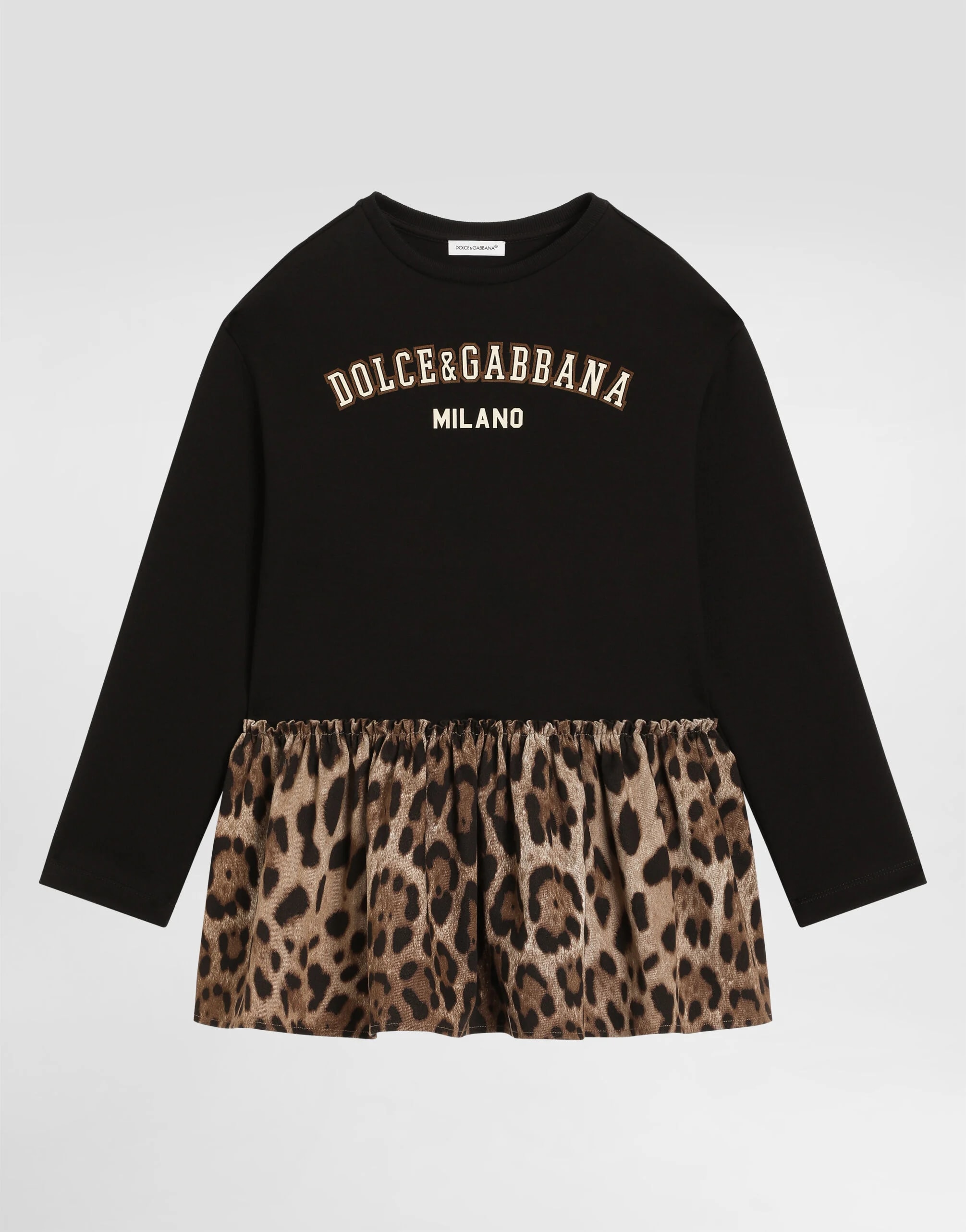 Dolce & Gabbana Kids Cotton Dress with DG Logo
