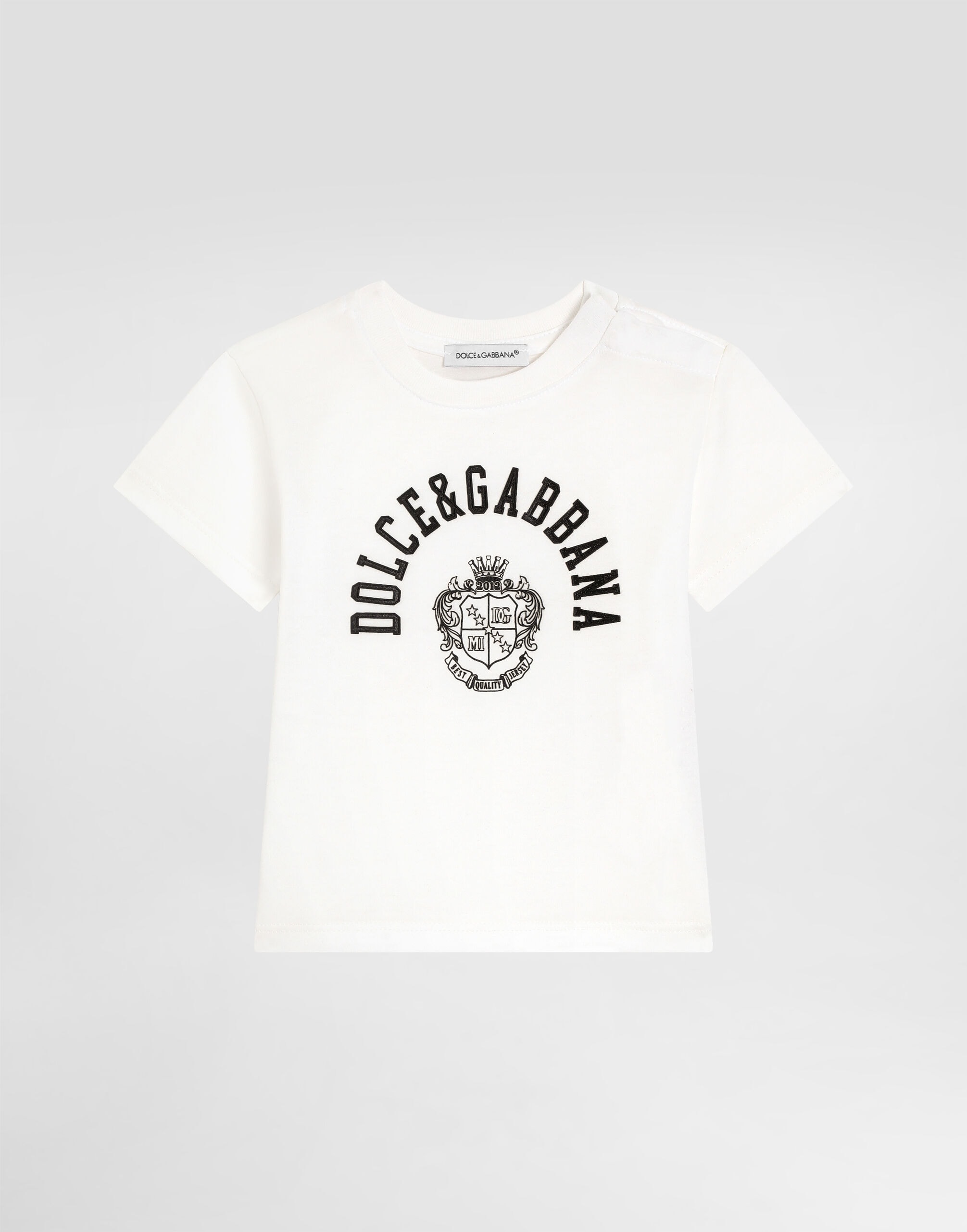Dolce & Gabbana Kids Cotton T-Shirt with Embroidered Logo