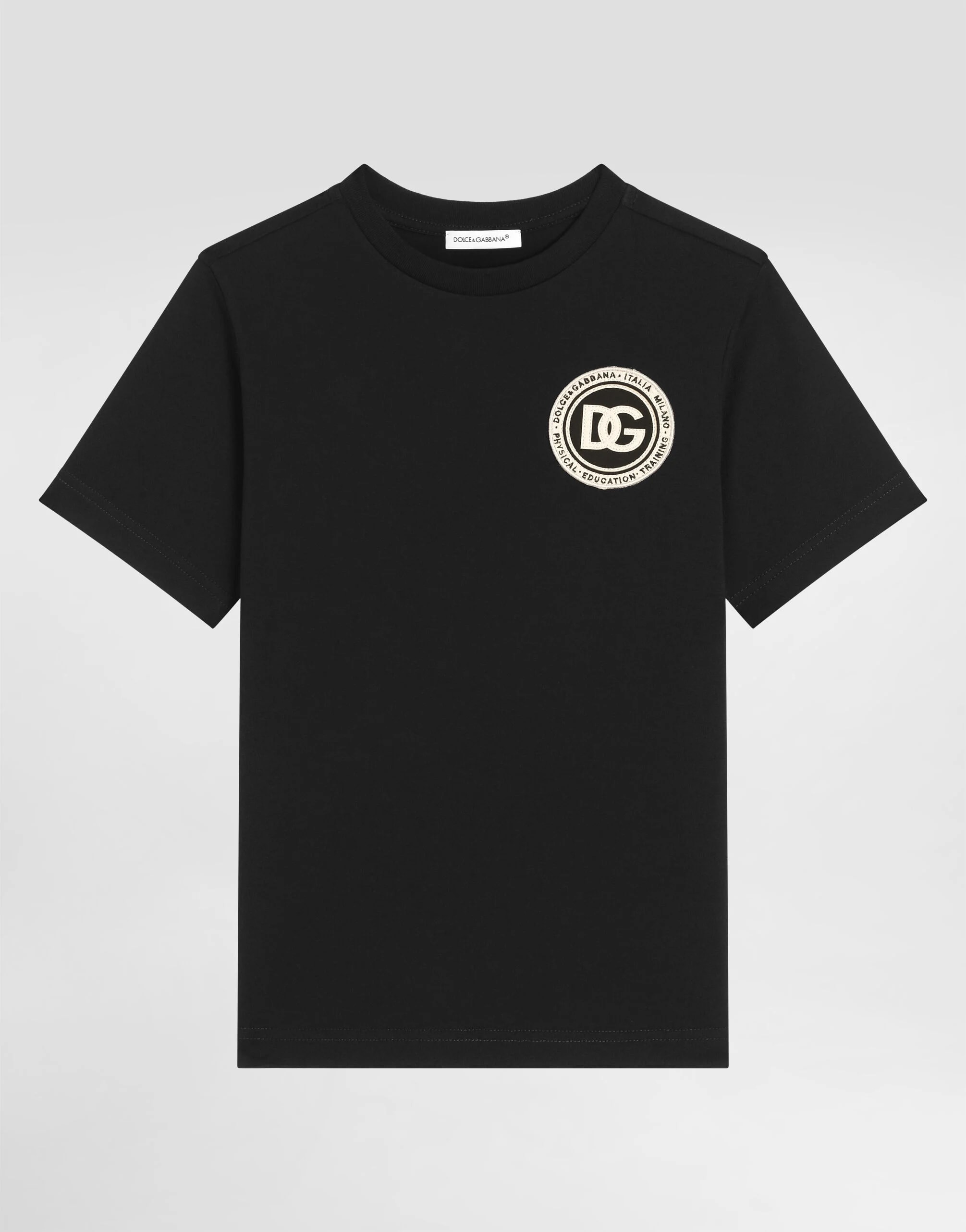 Dolce & Gabbana Kids Cotton T-Shirt with Logo Patch