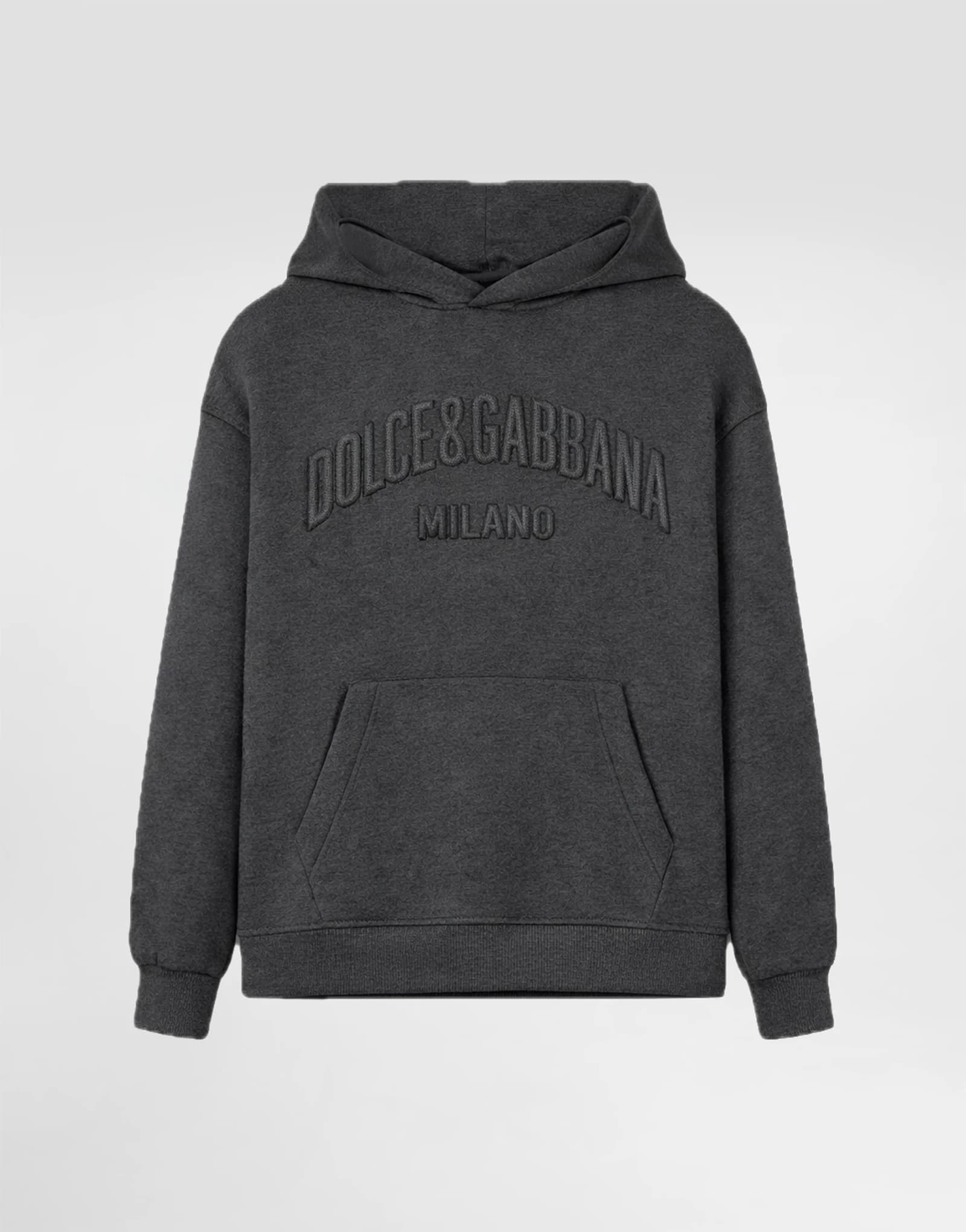 Dolce & Gabbana Kids Melange Hooded Sweatshirt with DG Patch