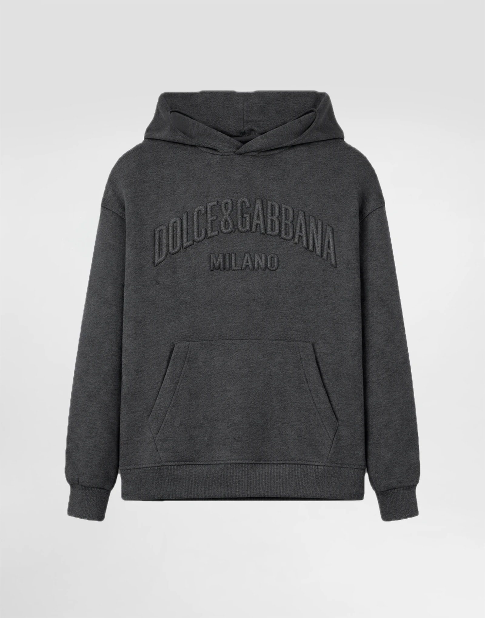 Dolce & Gabbana Kids Melange Hooded Sweatshirt with DG Patch