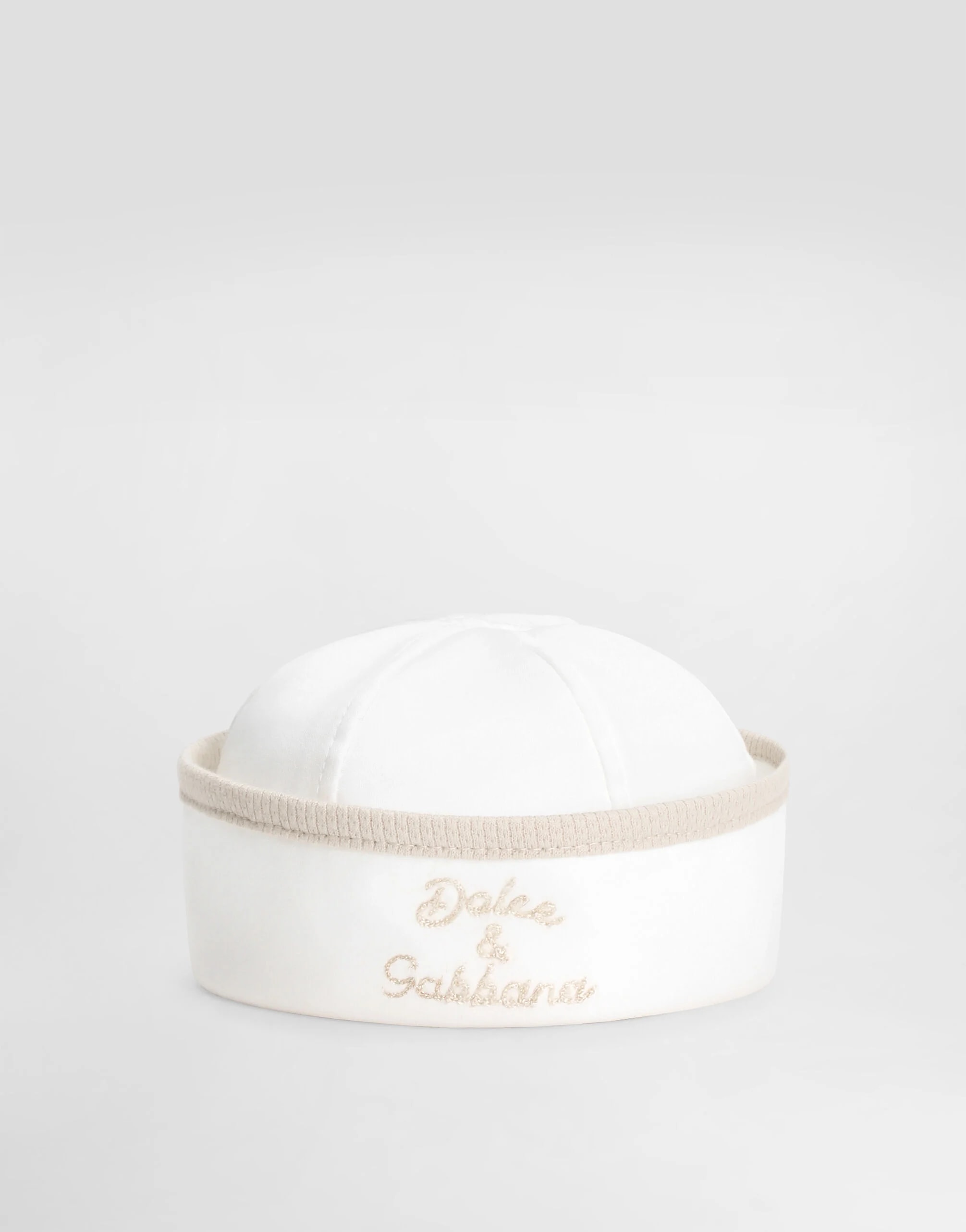 Dolce & Gabbana Kids Interlock & Piqué Sailor Cap with Embroidery