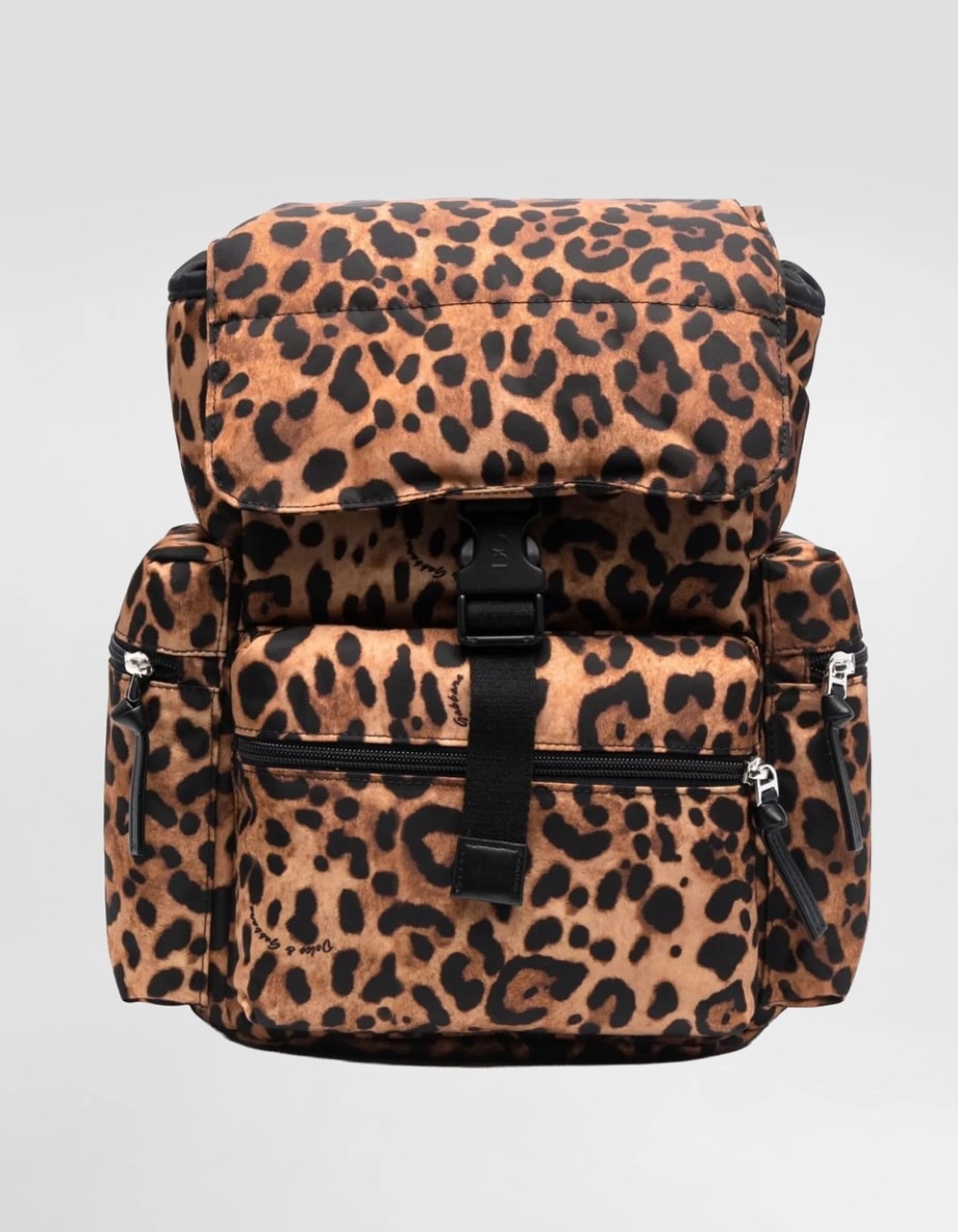 Dolce & Gabbana Kids Nylon Leopard - print backpack