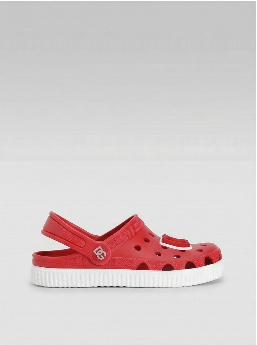 Dolce & Gabbana Kids Perforated Rubber Clogs with DG Logo
