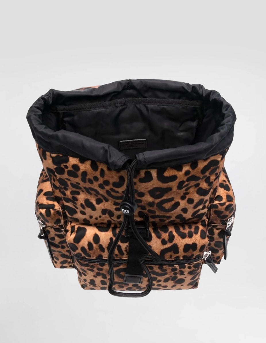 Dolce & Gabbana Kids Nylon Leopard - print backpack