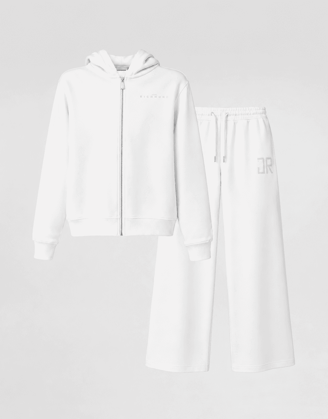 John Richmond Junior Girls' Zip Hoodie and Trousers White Set Larisi