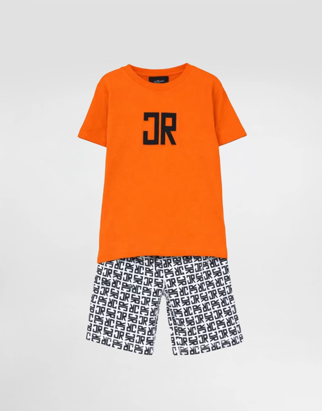 John Richmond Junior Zaga T-Shirt and Shorts Set with JR Monogram