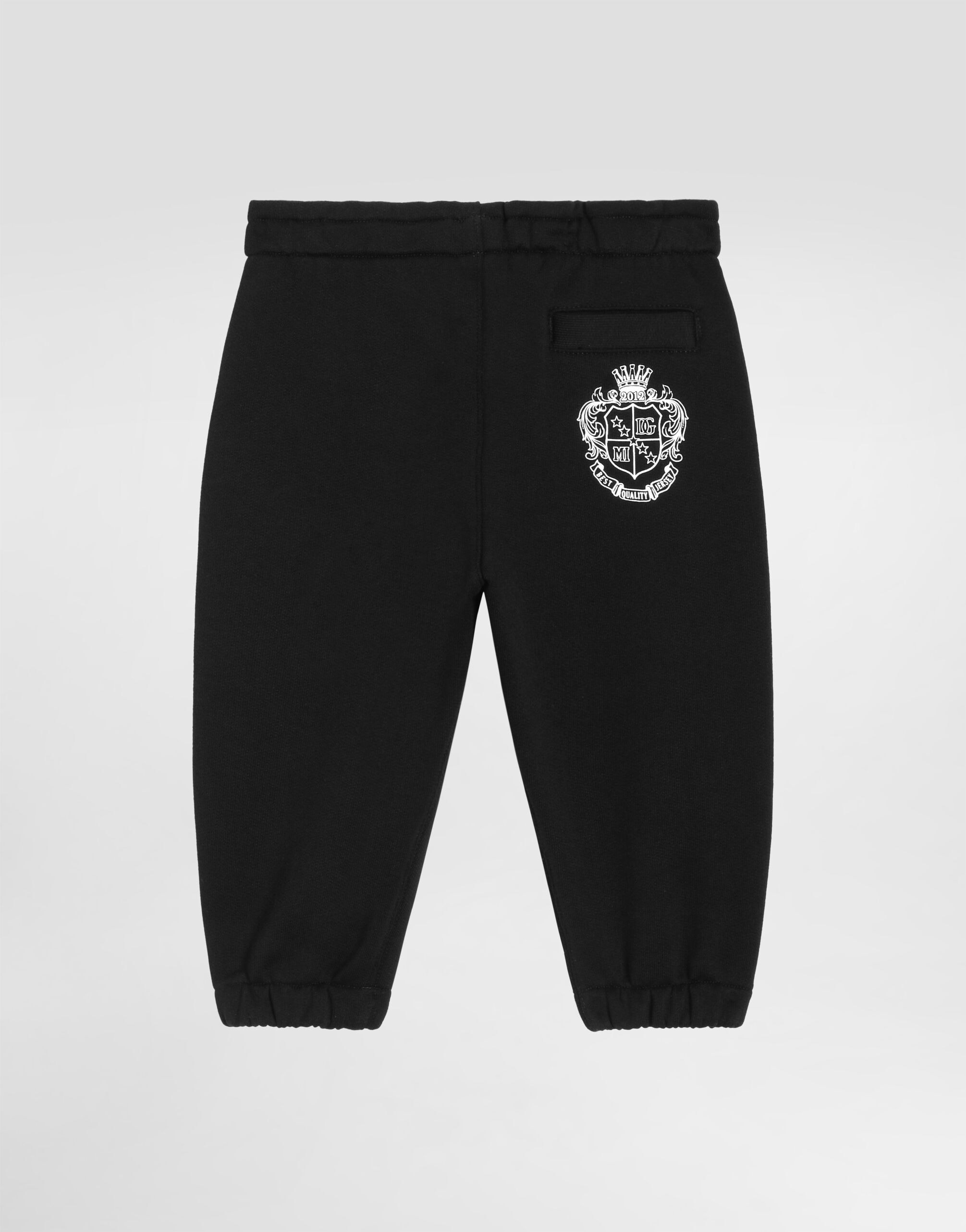 Dolce & Gabbana Kids Black Cotton Sweatpants with DG Logo