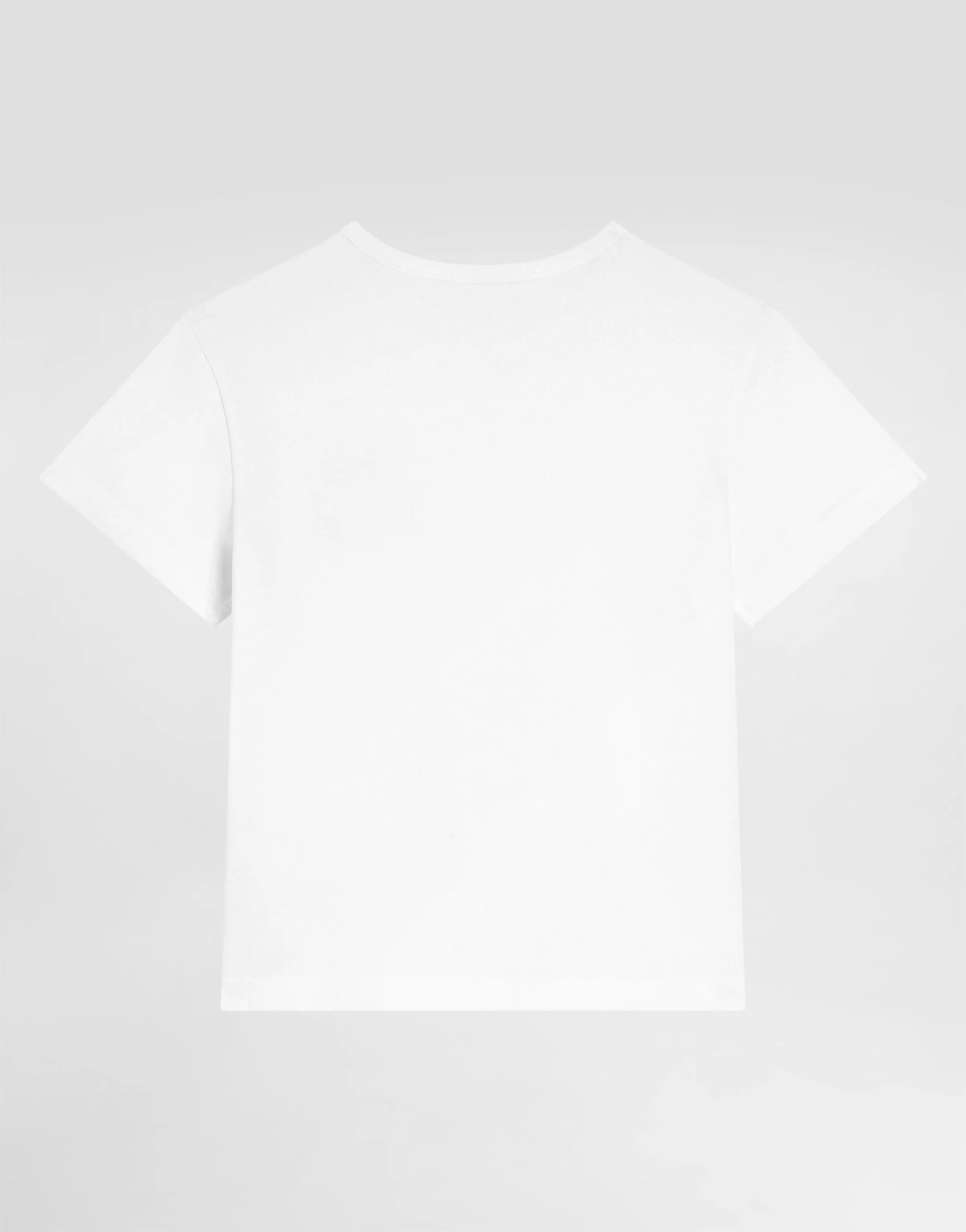 Dolce & Gabbana Kids Cotton T-Shirt with Metal Logo Plate