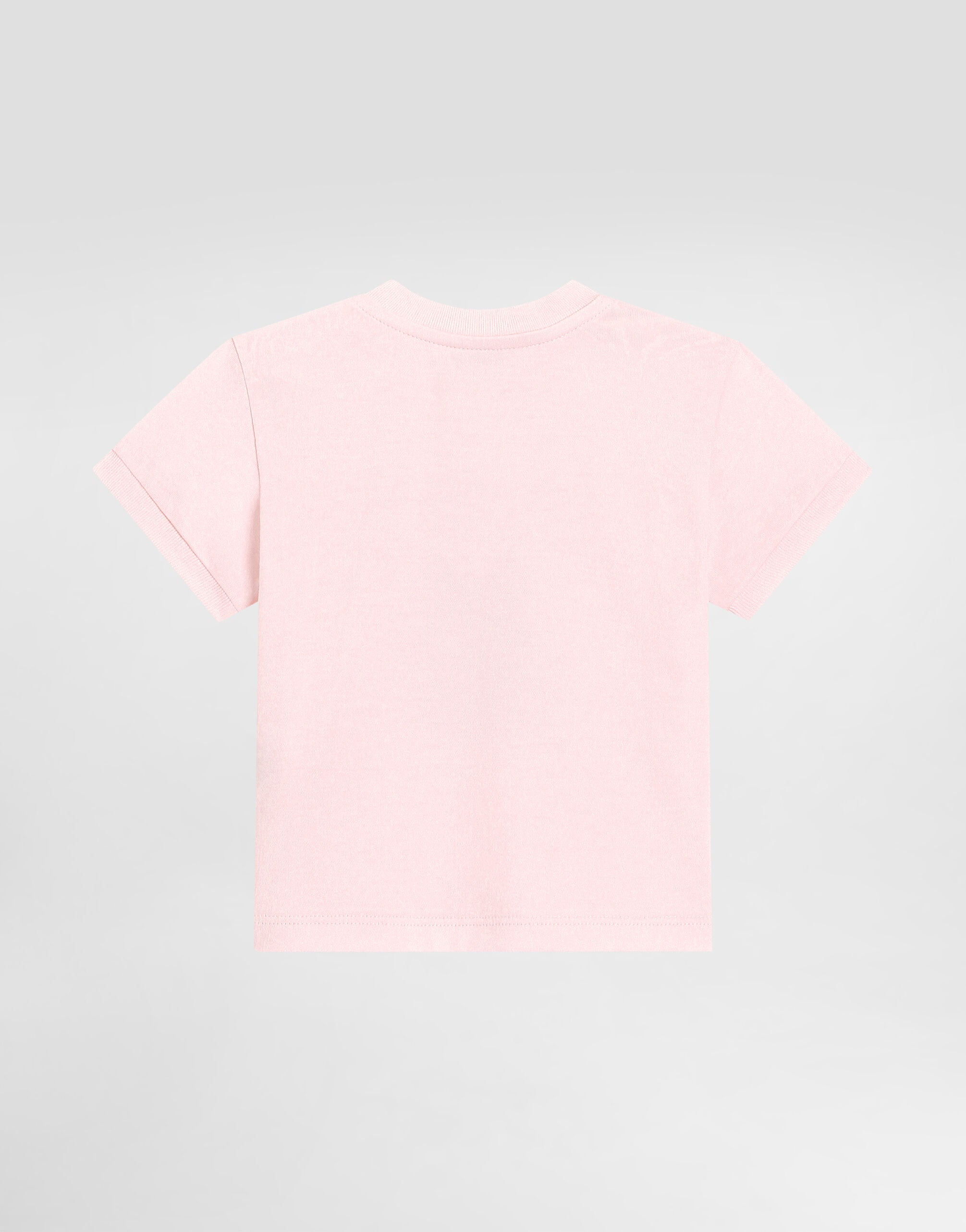 Dolce & Gabbana Kids Cotton T-Shirt with Glitter Leopard Heart Print