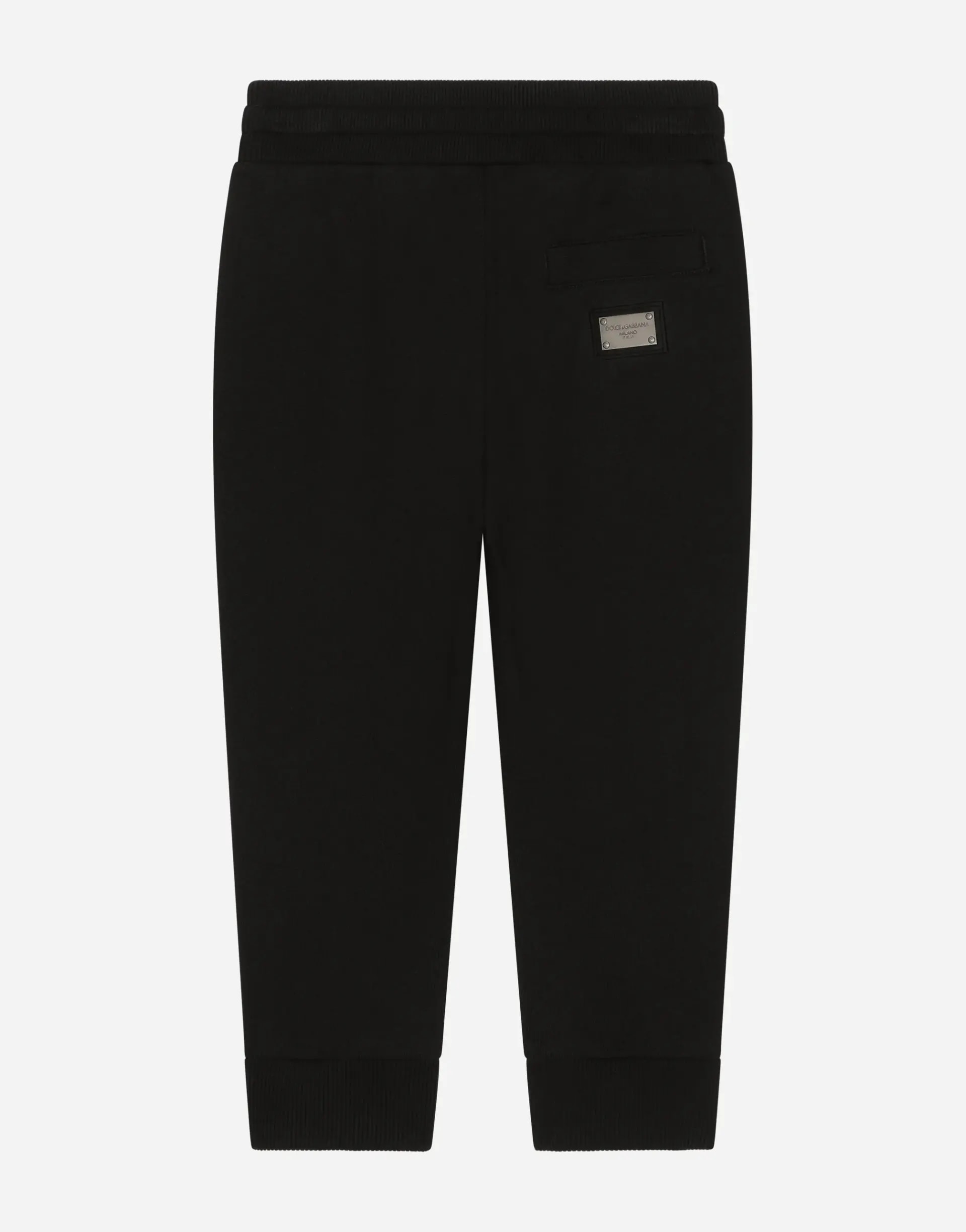 Dolce & Gabbana Kids Sport Fleece trousers with DG logo plaque