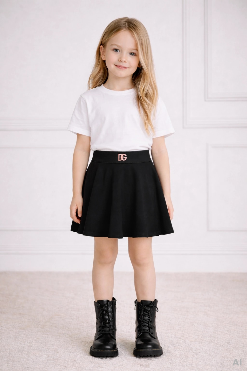 The Dolce & Gabbana Kids Jersey Skirt with DG Logo
