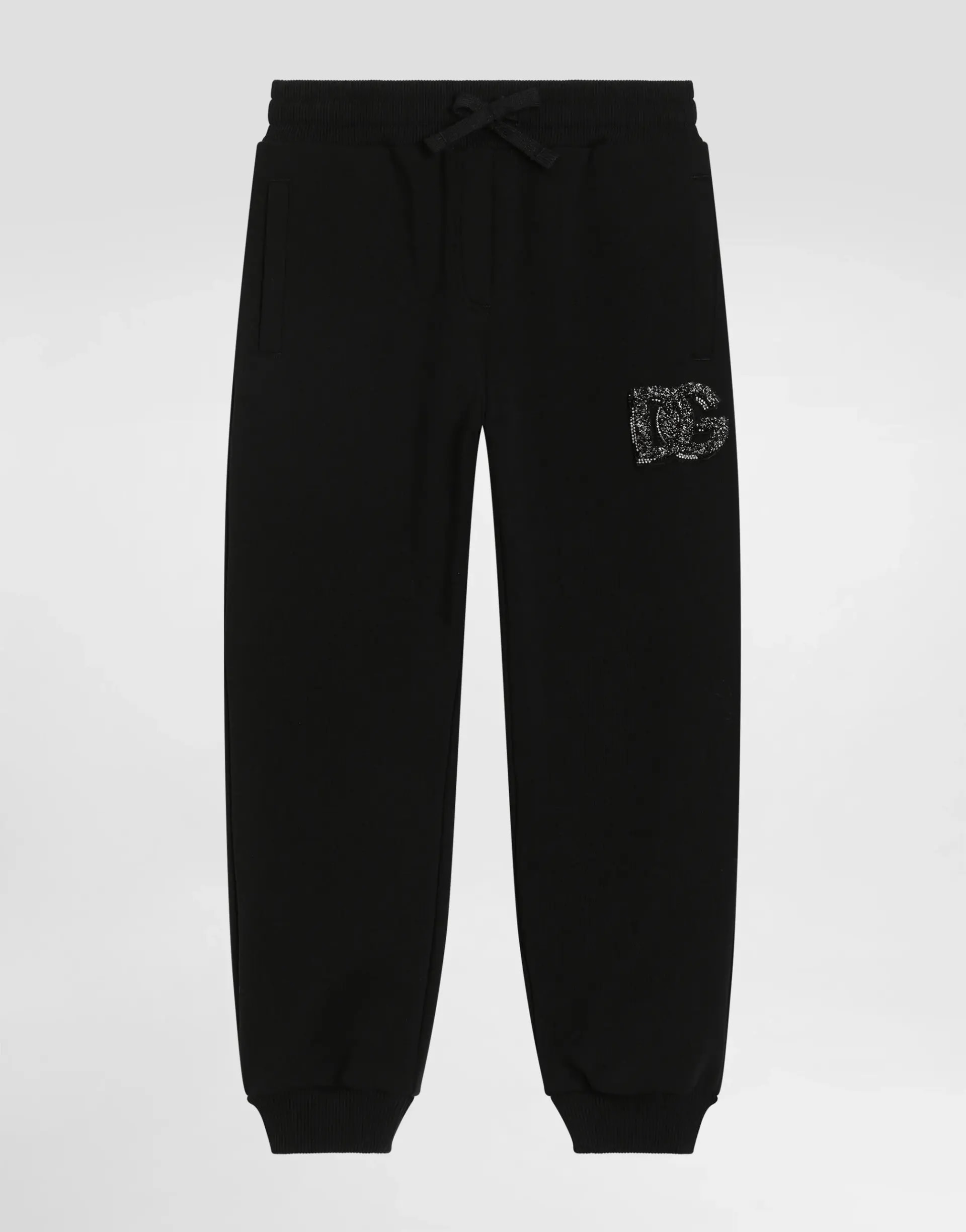 Dolce & Gabbana Oversize sweatpants with DG logo and rhinestones
