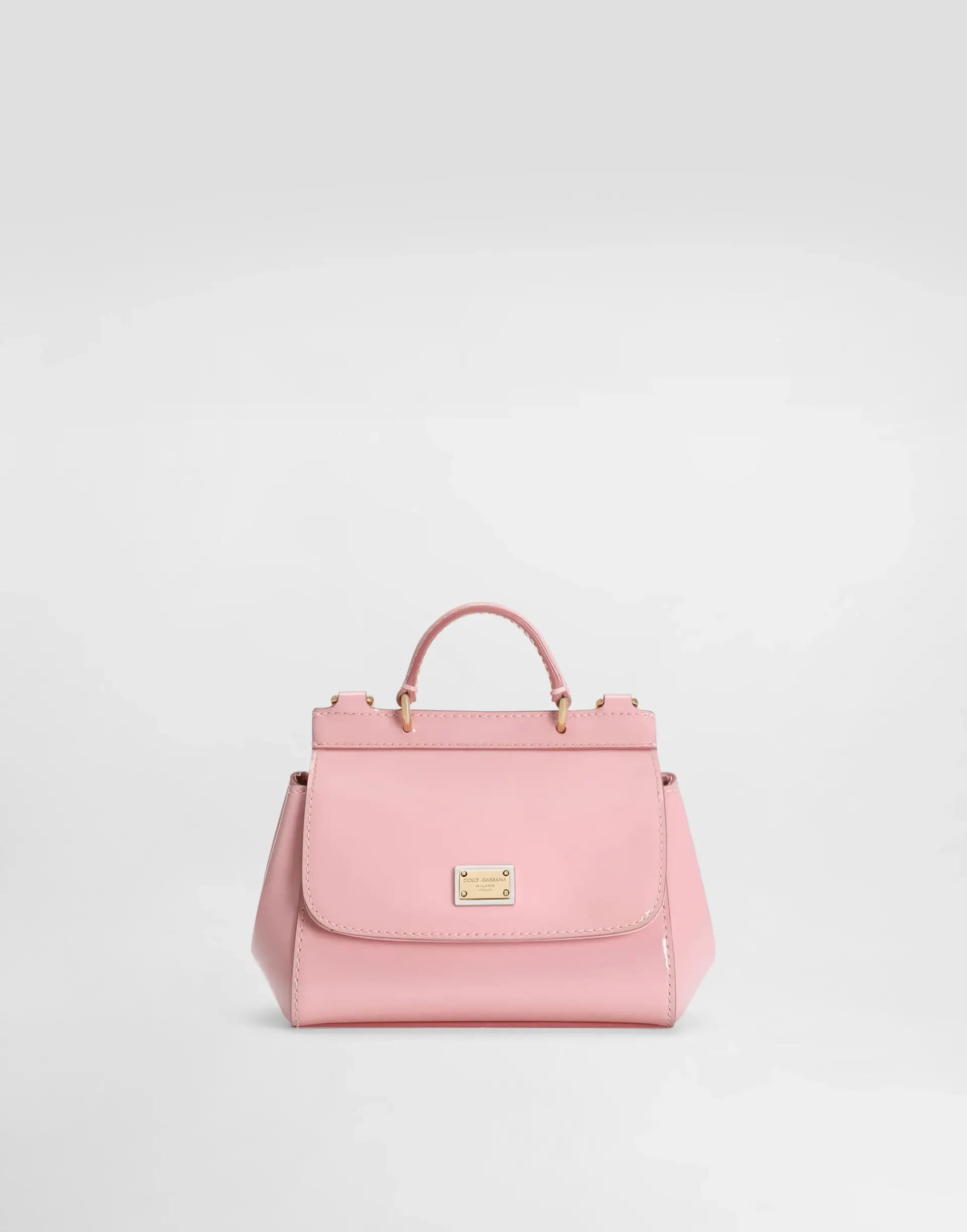 Dolce & Gabbana Kids Patent leather mini Sicily bag in pink
