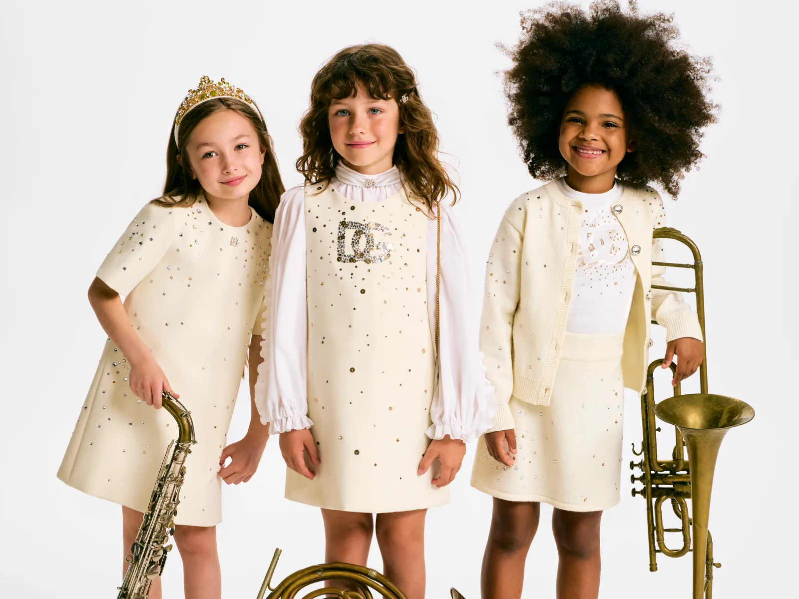 Three girl children